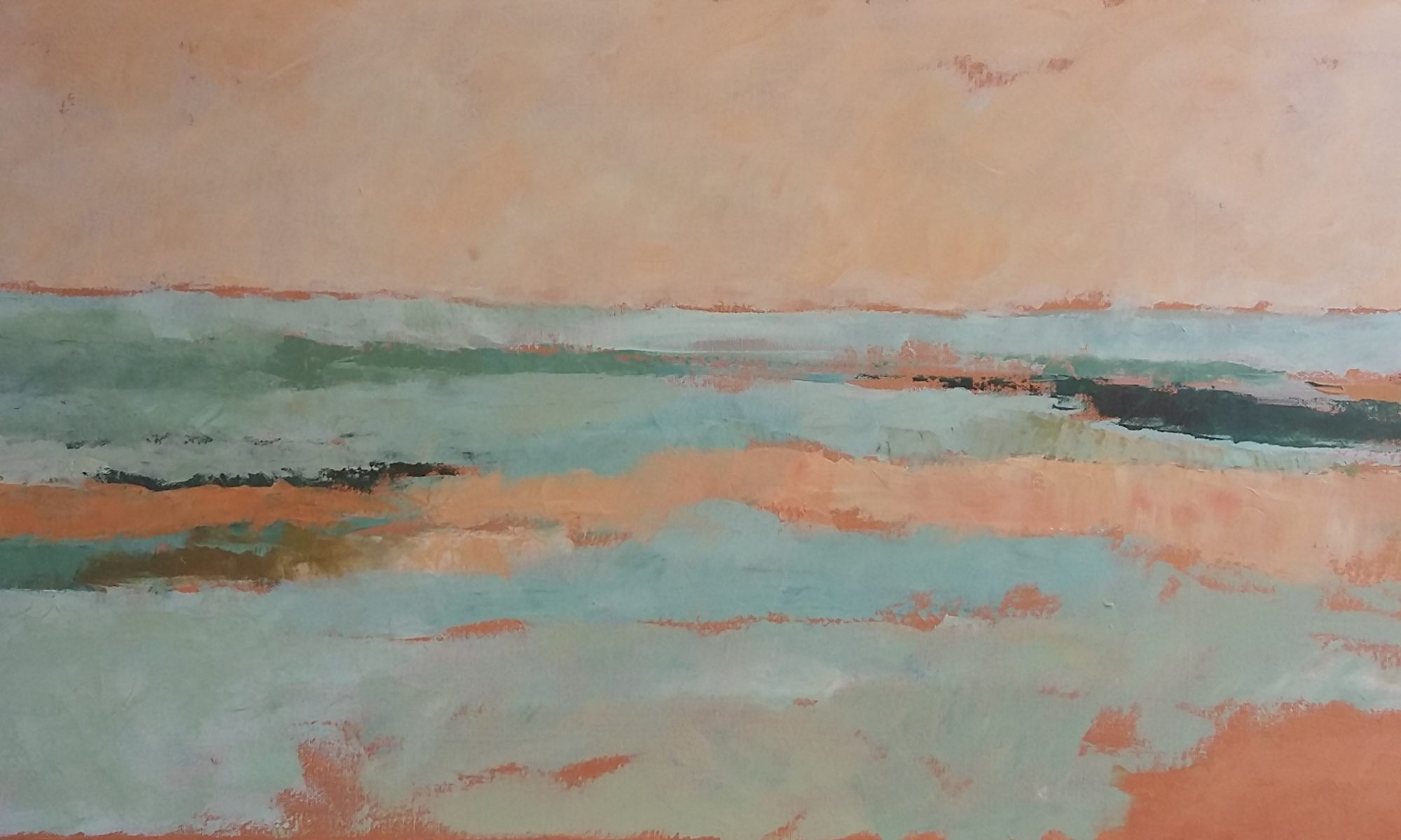 Lumière du soir 40x120 huile sur toile