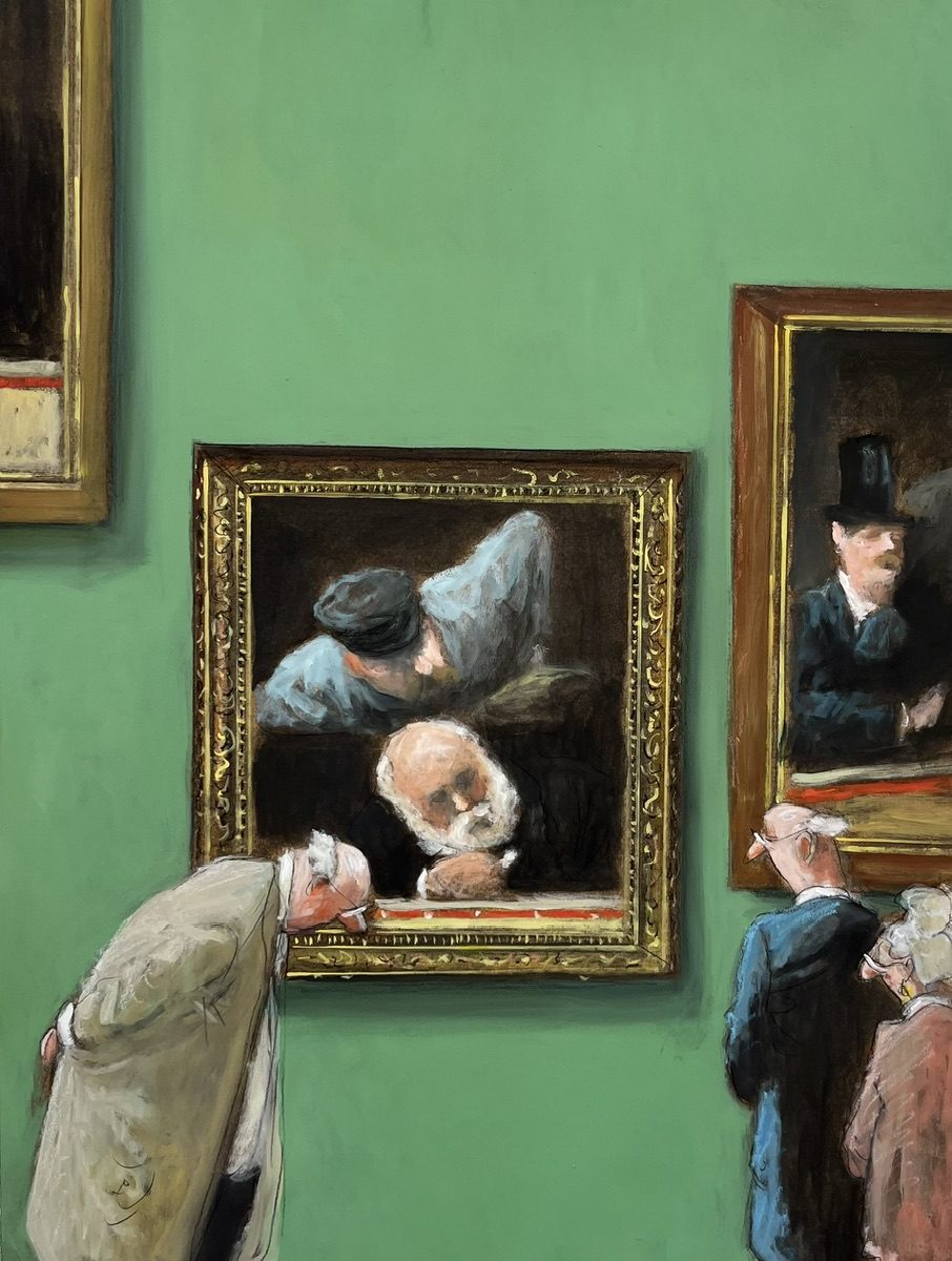 « Le musée « huile sur papier