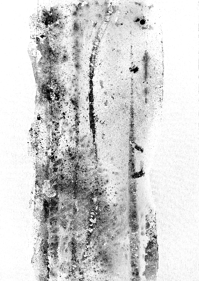 01-TRACES-encre sur tissu marouflée sur toile puis arrachée