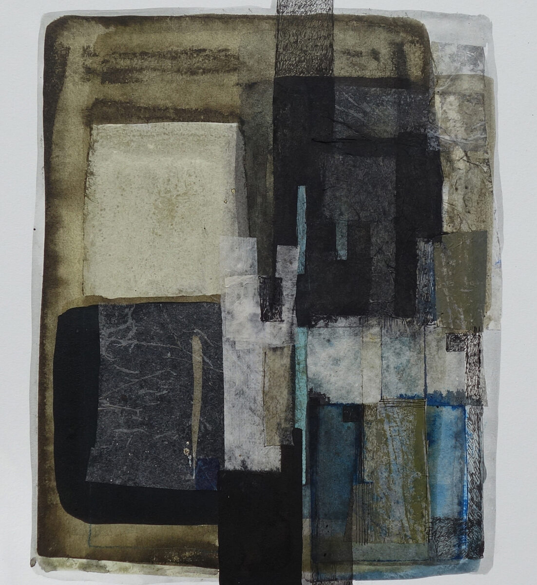 Encres et collages papier 55x41