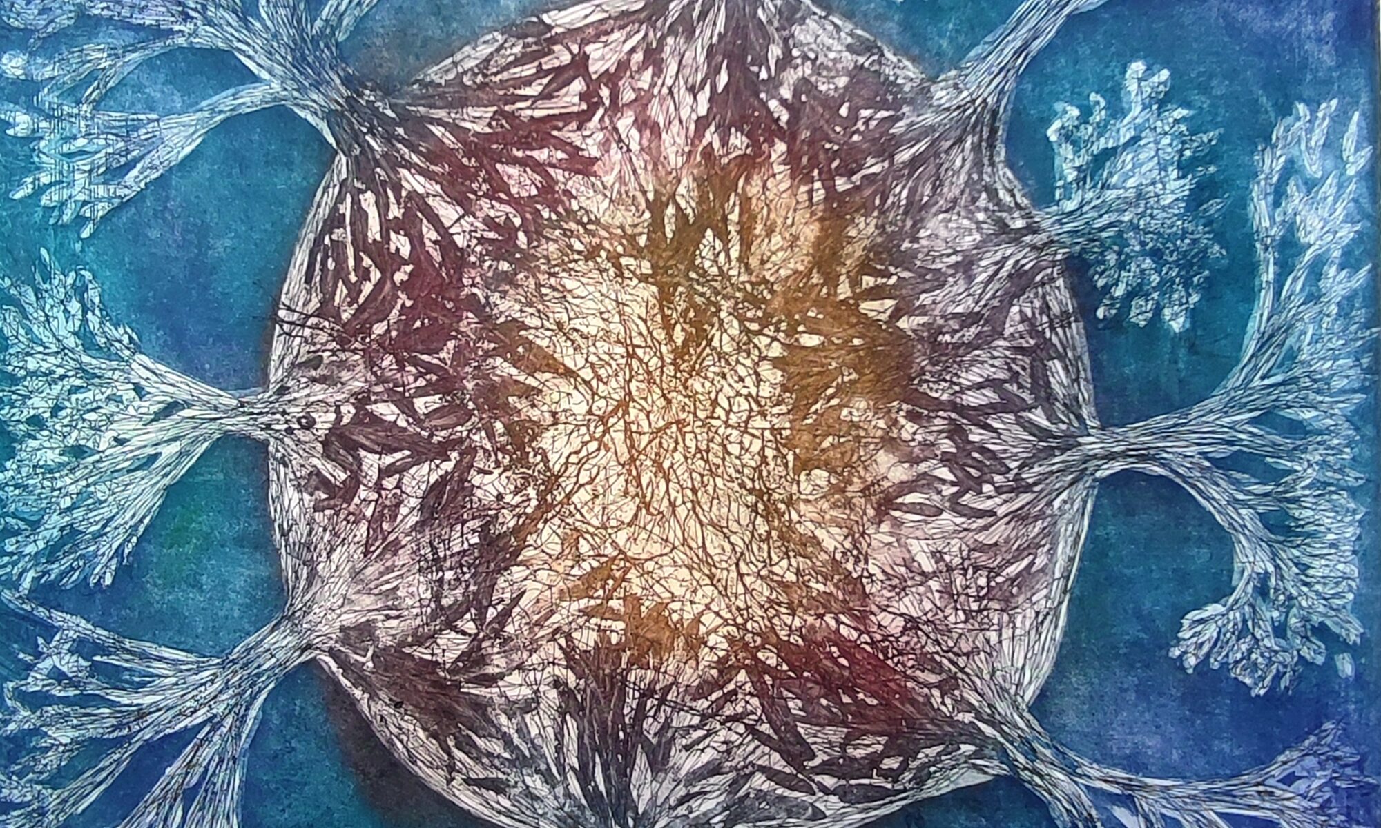 Arbre-Monde Taille douce aquatinte vernis mou